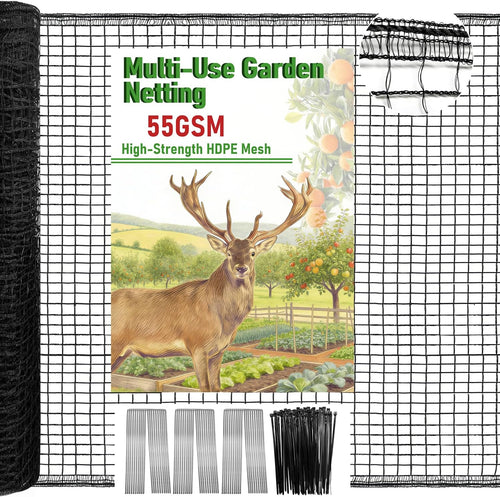 100ft deer fence netting, heavy duty deer netting shown in use
