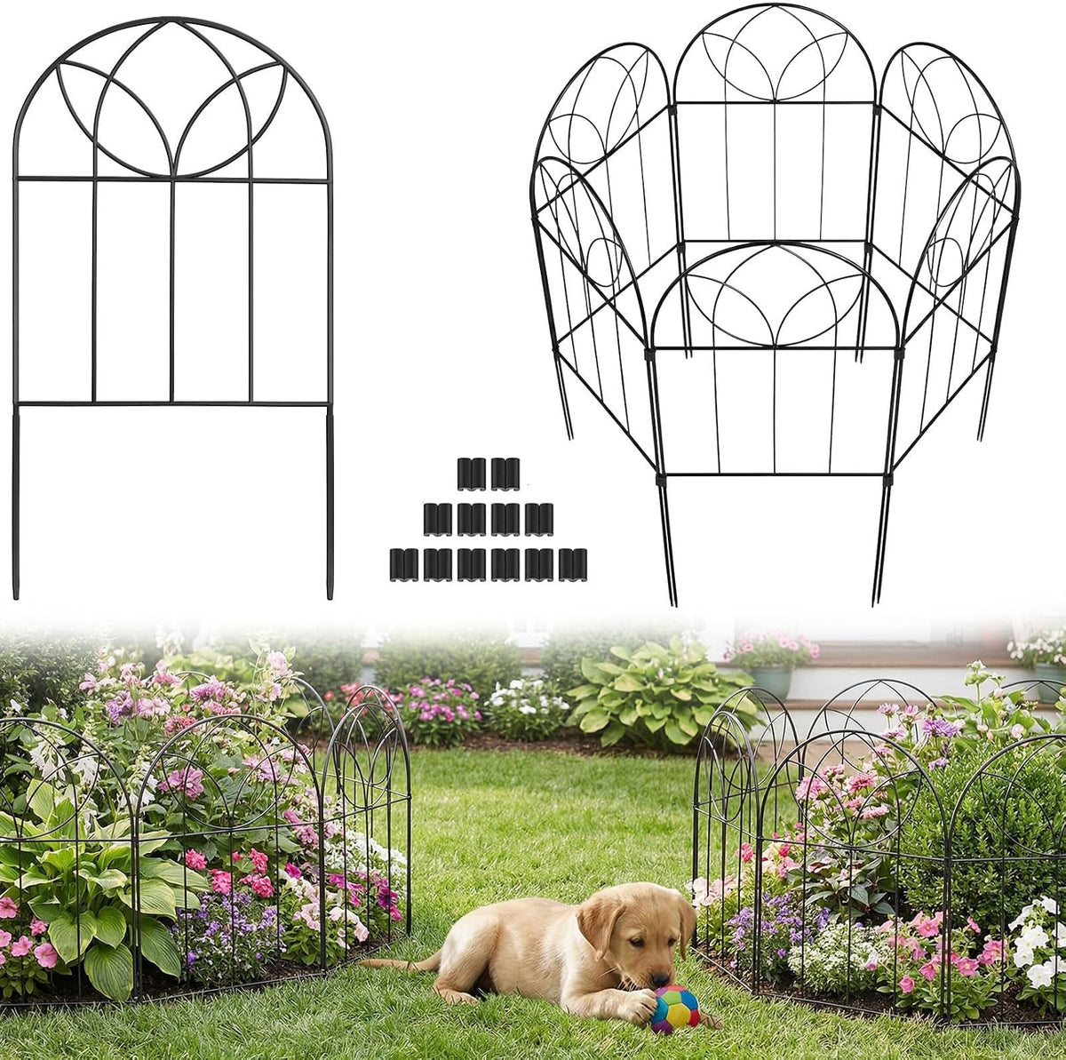 small garden fence 24in(h) x20ft(l), decorative fencing 19, main product view