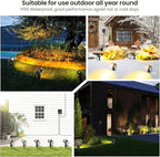 LED Landscape Lighting Kit Outdoor Landscape Lights with Remote Control Dimmable IP66 Waterproof 2700-6500K Spot Lights for Garden Lawn Patio Yard with US Plug 8 Pack