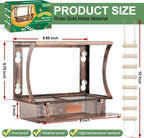 Window Squirrel Feeder, Metal, Strong Suction Cups & Ladders | Squirrel Feeders for Outside Winter, Safe Funny Chipmunk Feeder, Feeding Shelter for Squirrels for Corn Peanuts