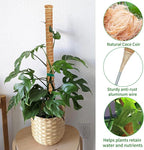 4 Pack 39 Inch Moss Pole Monstera Plant Support, Coir Moss Poles for Climbing Indoor Plants, Bendable Plant Stake Trellis for Potted Plant, Pothos, Philodendron