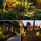 SUNTHIN Outdoor Landscape Lighting with Dusk to Dawn Sensor Controller, 10 Pack