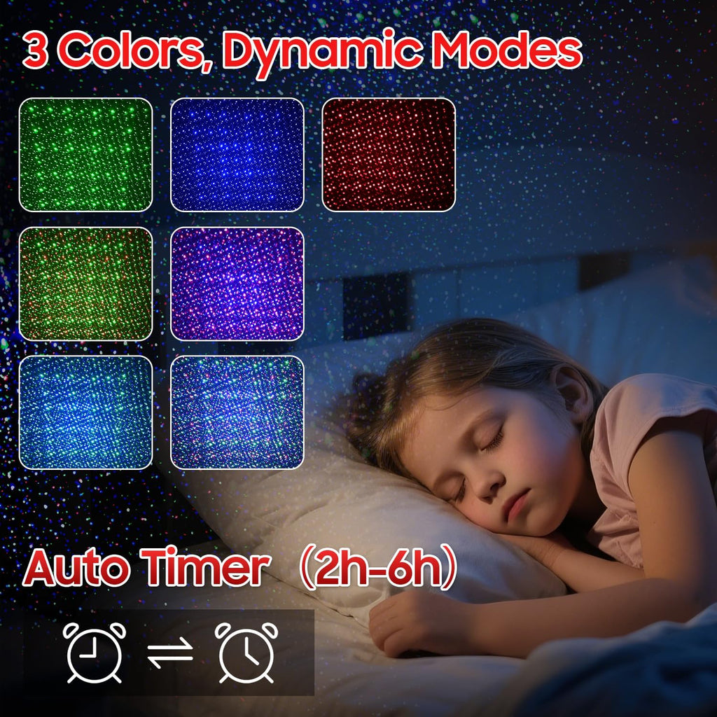 Outdoor Projector Lights, RGB Firefly Laser Lights Outdoor, IP65 Waterproof Garden Landscape Lighting for Yard House Patio Pool, Moving Galaxy Star Show for Summer Party Backyard Decorations