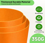 15 Gallon Fabric Grow Bags 5-Pack, 350G Heavy Duty Nonwoven Plant Pots with Handles, Breathable Root Pruning Containers for Vegetables Flowers Indoor Outdoor Gardening