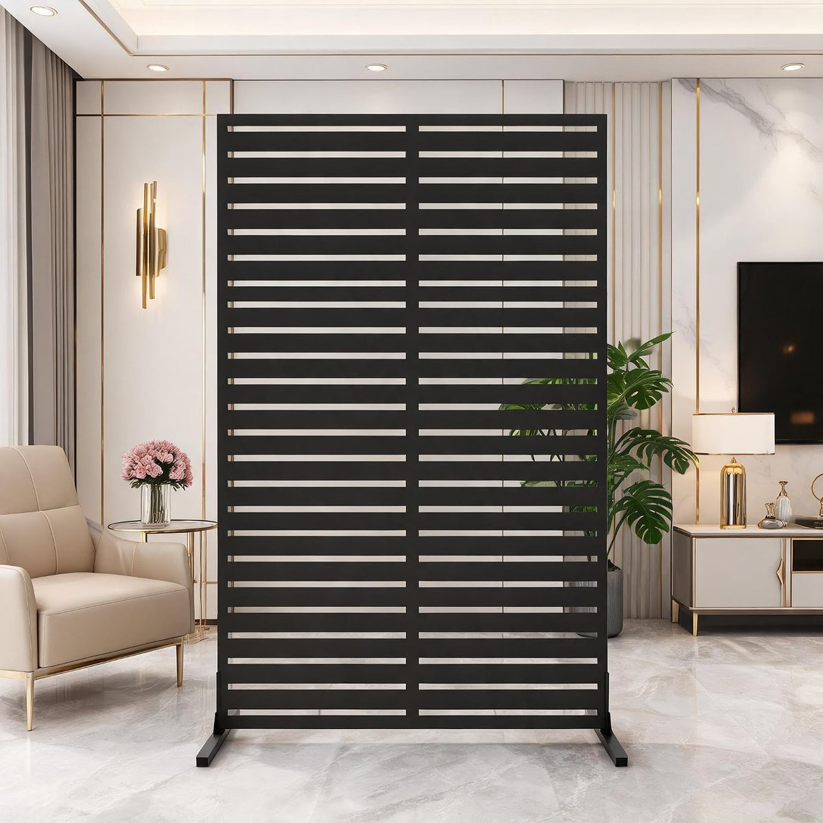 garvee outdoor metal privacy screen, 72*47" decorative garden, main product view