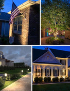 Dusk to Dawn Outdoor LED Spotlight,Outdoor Landscape Lighting with Photocell Sensor, 3000K Warm White Waterproof Spot Lights for Yard Flag Pole House Garden Tree(2 Pack)