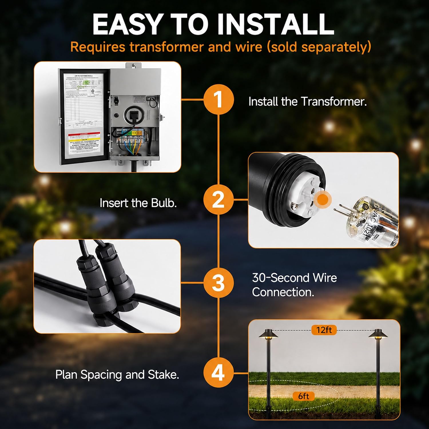 Brass Low Voltage Pathway Lights, 12V Hat-Top Bronze IP65 Waterproof LED Landscape Walkway Lights for Yard Driveway（G4 Bulb, Transformer & Wire Sold Separately）
