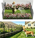 3-layer garden fence with gate 10 panel 32in, main product view