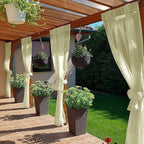 SpaceDresser Waterproof Outdoor Sheer Curtains for Patio - 2 Panels Rod Pocket Indoor Voile Sheer Curtain for Living Room,52W x 120L inch,Sage Green
