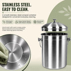 epica kitchen compost bin for kitchen countertops, 1.3, close-up detail