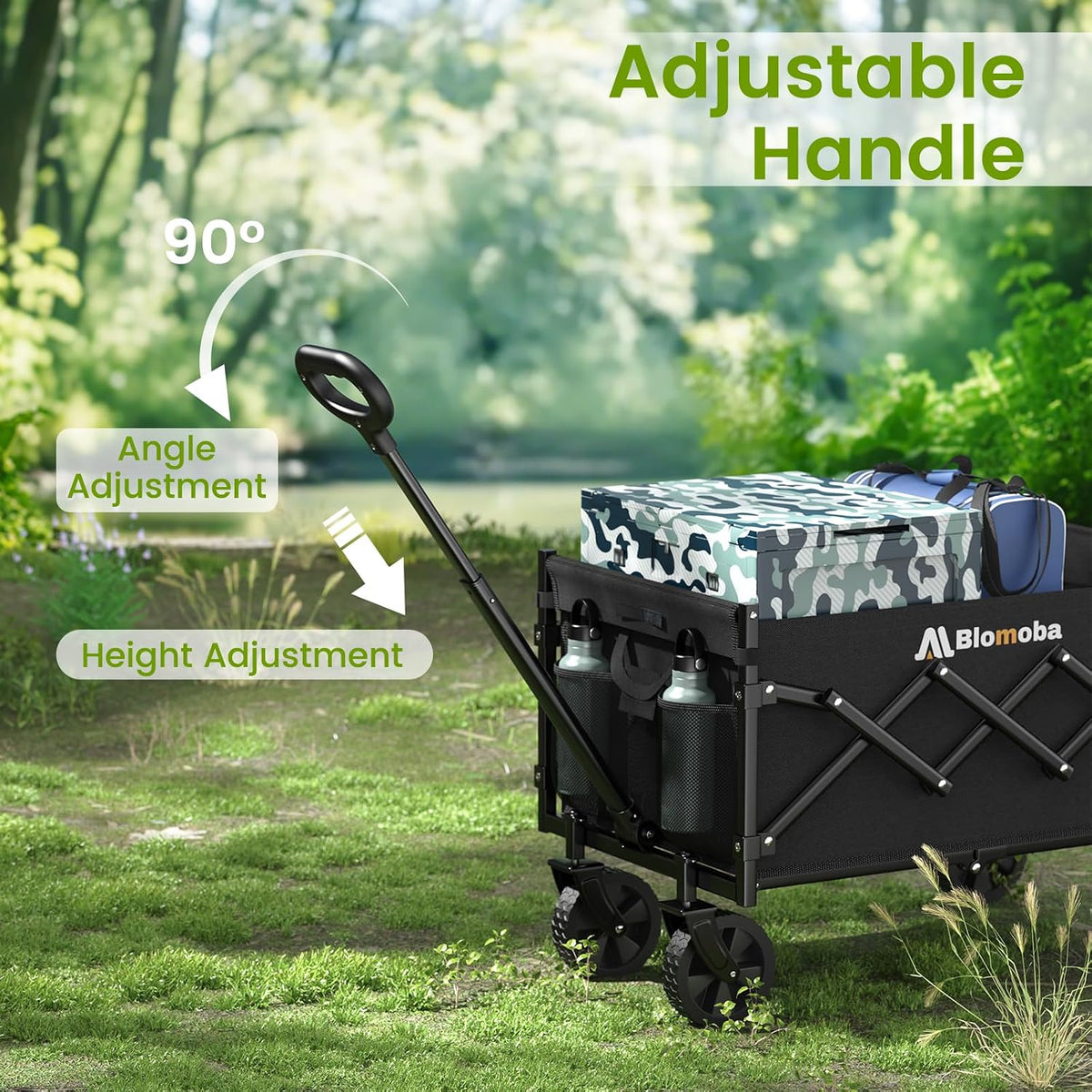 blomoba folding wagon cart with wheels, 220lbs utility, package contents