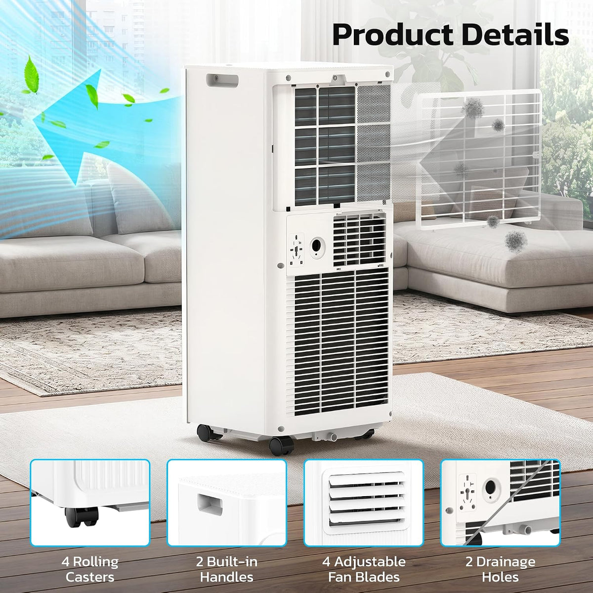 10,000btu energy saving portable air conditioners for rooms on a desk or shelf