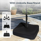PHI VILLA 15ft Large Patio Umbrellas with Base Included, Outdoor Double-Sided Rectangle Market Umbrella with Stand, Outside Umbrellas for Poolside Lawn Garden, Golden Yellow