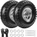 10" heavy-duty replacement tires, 4.10/3.50-4" for gorilla carts,hand, main product view
