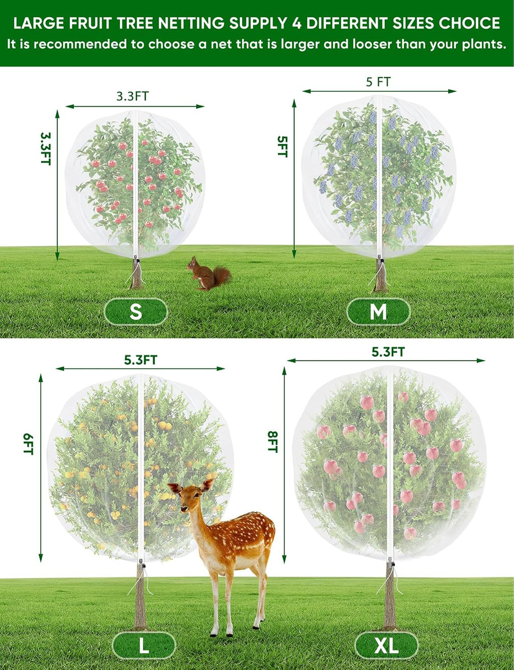 large fruit trees netting cicadas - 2pcs 8x5.3ft on a desk or shelf