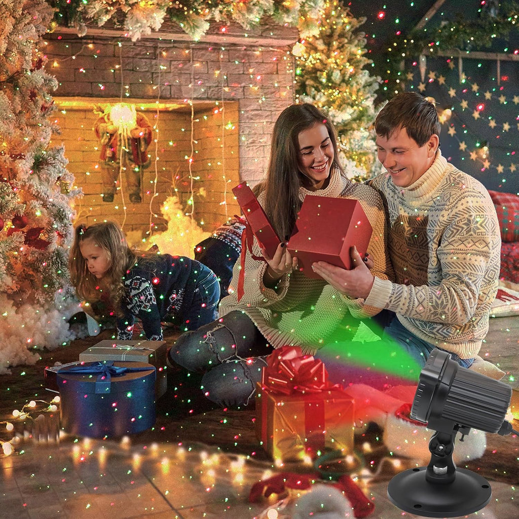 SUNFUCAN Laser Christmas Projector Lights Outdoor, Outdoor Garden Laser Light, Landscape Lights with Red and Green Stars, IP65 Waterproof,Cold Resistant. Suitable for Holiday, Party, Garden Decorati | Landscape Lights with Red and Green Stars, IP65