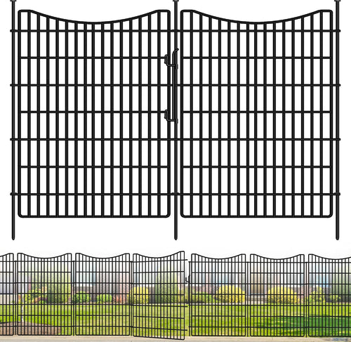 10 panels garden fencing animal barrier with gate, main product view
