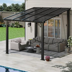 10x8 ft lean to gazebo pergola, outdoor wall, main product view