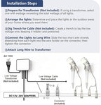 L LOHAS LED 5W Low Voltage Landscape Lighting, 12V 24V Outdoor Spot Lights with Connectors, IP66 Waterproof 3000K Warm White Plug in Spotlights for Yard, Garden, Pathway, House (6 Pack)
