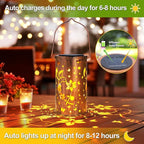 4 Pack Solar Lanterns Outdoor Waterproof Hummingbirds Birthday Gifts for Women Mom Grandma Garden Decor Hanging LED Decorative Light for Patio Yard Lawn Gardening Gifts