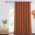 NICETOWN Blackout Patio Curtains 100 x 144 Inches Long for Sliding Door Extral Wide Blackout Curtain Panels Thermal Insulated Room Divider - Grommet Top, 100" W x 144" L, 1 Panel, Burnt Orange