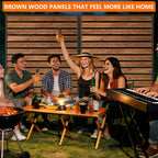 6ft wooden privacy screen, upgrade outdoor specialty anti-corrosion, front angle view