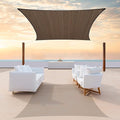 ColourTree TAPR1616 Custom Size 6' x 24' Brown Sun Shade Sail Canopy UV Block UPF50 Rectangle - Commercial Standard Heavy Duty - 190 GSM - 3 Years Warranty
