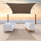 ColourTree TAPR1616 Custom Size 15' x 24' Brown Sun Shade Sail Canopy UV Block UPF50 Rectangle - Commercial Standard Heavy Duty - 190 GSM - 3 Years Warranty