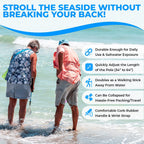 sand dipper full size beach scoop shovel & shown in use