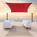 ColourTree TAPR1616 Custom Size 15' x 16' Red Sun Shade Sail Canopy UV Block UPF50 Rectangle - Commercial Standard Heavy Duty - 190 GSM - 3 Years Warranty