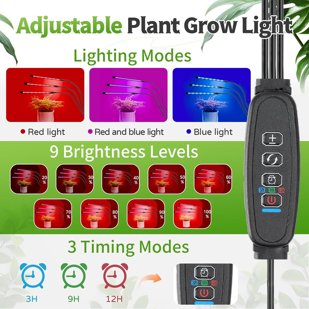 desktop mini indoor greenhouse with adjustable grow light, close-up detail