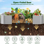 3 Pack Raised Beds for Gardening, Corrugated Galvanized Steel Raised Garden Bed, Outdoor Metal Above Ground Garden Bed for Vegetables and Flowers-4x2FT