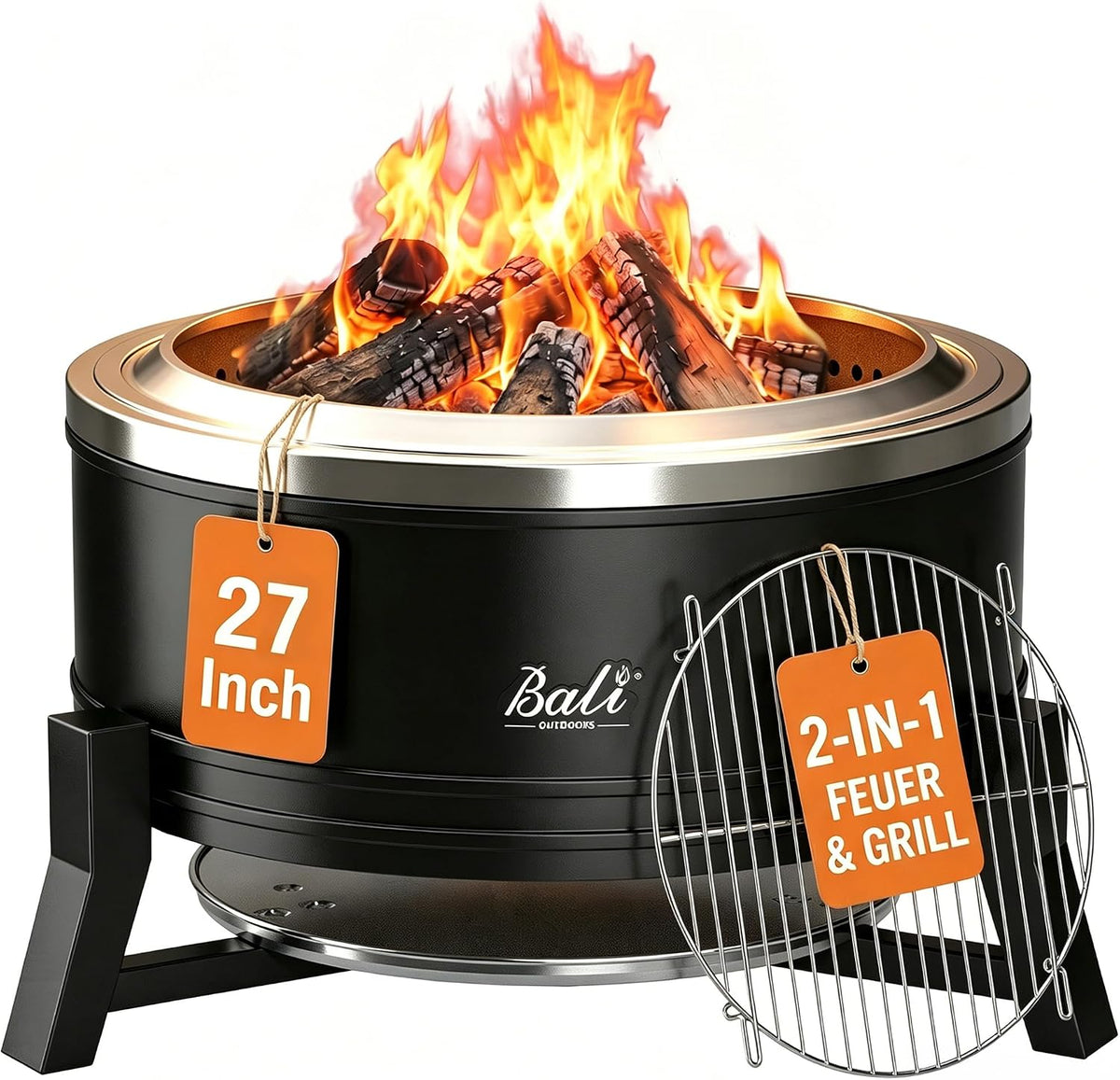 large outdoor fire pit for smokeless firepit wood, main product view