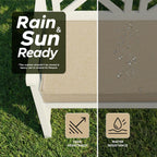 outdoor bench cushion, water-resistant & fade-resistant, porch swing, close-up detail