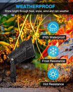 SUNVIE Dusk to Dawn Outdoor Lighting 120V LED Spot Lights Outdoor Landscape Spotlights with Photocell Sensor Waterproof Outdoor Spot Lights for Yard 7W Outdoor Spotlight Flag Light for Garden Tree