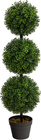 nearly natural 36 in artificial triple ball boxwood shown in use