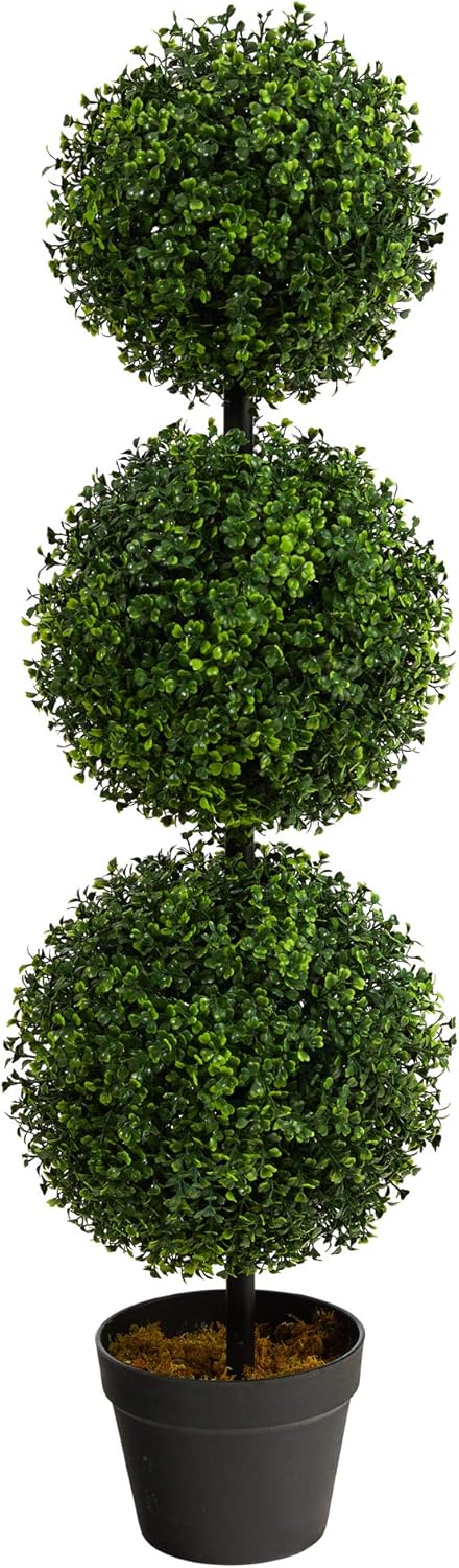 nearly natural 36 in artificial triple ball boxwood, main product view