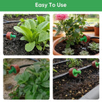 0.25 GPH Pressure Compensating Drippers for 1/4" Tubing, 30pcs | Self-Cleaning Prevents Clogs for Hassle-Free Garden Watering - Constant Flow Ensures Even Coverage Across 1/4" Tubing