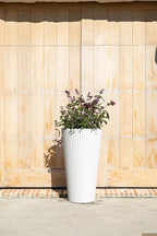 Veradek Demi Series Tall Planter for Porch, Patio, Backyard | Durable Plastic-Stone Composite Material | Modern Décor for Tall Plants, Grasses