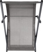 SAFAVIEH Outdoor Collection Breslin Grey/Grey Adjustable Folding Sling Chair Set of 2 (Fully Assembled)