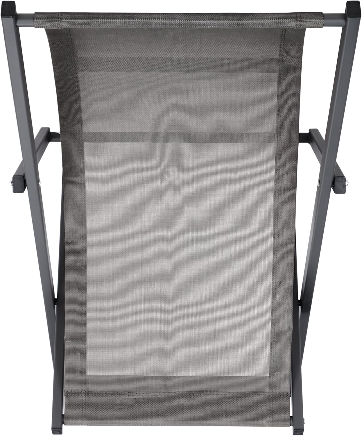 SAFAVIEH Outdoor Collection Breslin Grey/Grey Adjustable Folding Sling Chair Set of 2 (Fully Assembled)