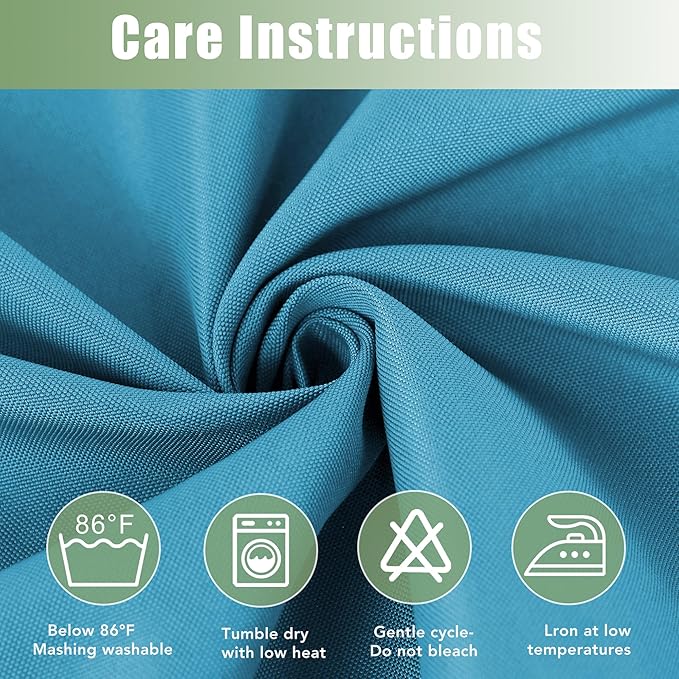 HolidayIdeas Waterproof Outdoor Curtains for Patio, 6 Panels - 54x108 Inches - Weatherproof Privacy Outsides Curtains for Backyard Porch Gazebo, Sunlight & UV Blocking (Teal, Grommet Top)