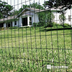 Fencer Wire Vinyl Coated 16 Gauge Welded Fence Wire Roll, Mesh Size 2-Inch x 3-Inch, Black Metal Garden Fencing Wire Grid Hardware Cloth, Multiple Use for Home Improvement