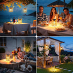 KOOPER Solar Lantern Outdoor Lights, 2 Pack Bright Hanging Solar Lanterns Outdoor Waterproof with Handle, Decoration Rattan Lanterns for Outside Hanging Garden Patio Yard Porch Trees Lawn Pathway Gift