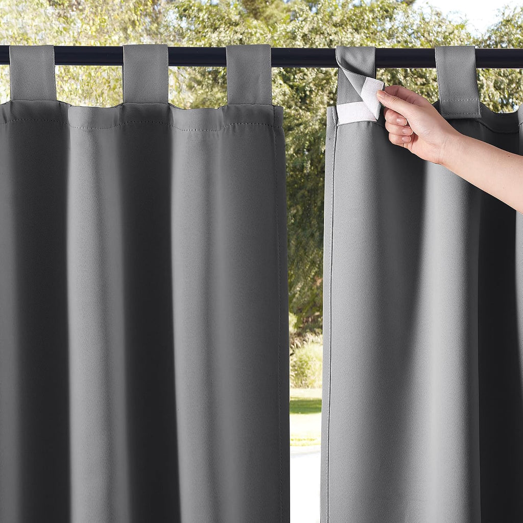 nicetown 2 panels patio curtains outdoor waterproof 84, main product view