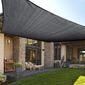 LOVE STORY Custom Size 9'x9' Graphite Grey Sun Shade Sail Rectangle UV Block Canopy Patio Sail Sunshades Fabric for Outdoor Garden Carport (We Make Custom Size)