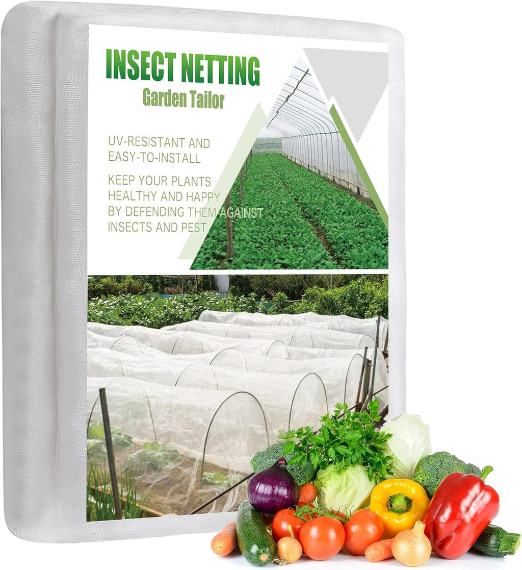 garden netting pest barrier: ultra fine 15'x30' bug shown in use