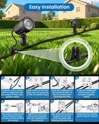 ZZXX 8 Pack Low Voltage Landscape Lights with Transformer and 65FT Wire 12-24V LED Landscape Lighting Kit 2700K Waterproof Landscape Spotlights with Connectors for House Yard Tree Garden