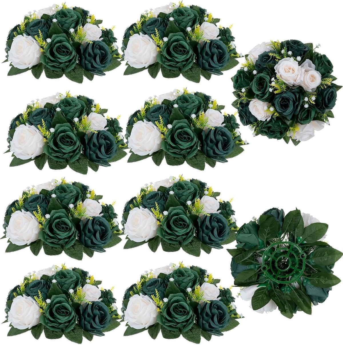 blosmon green flowers artificial for weddings: 10 pcs, main product view