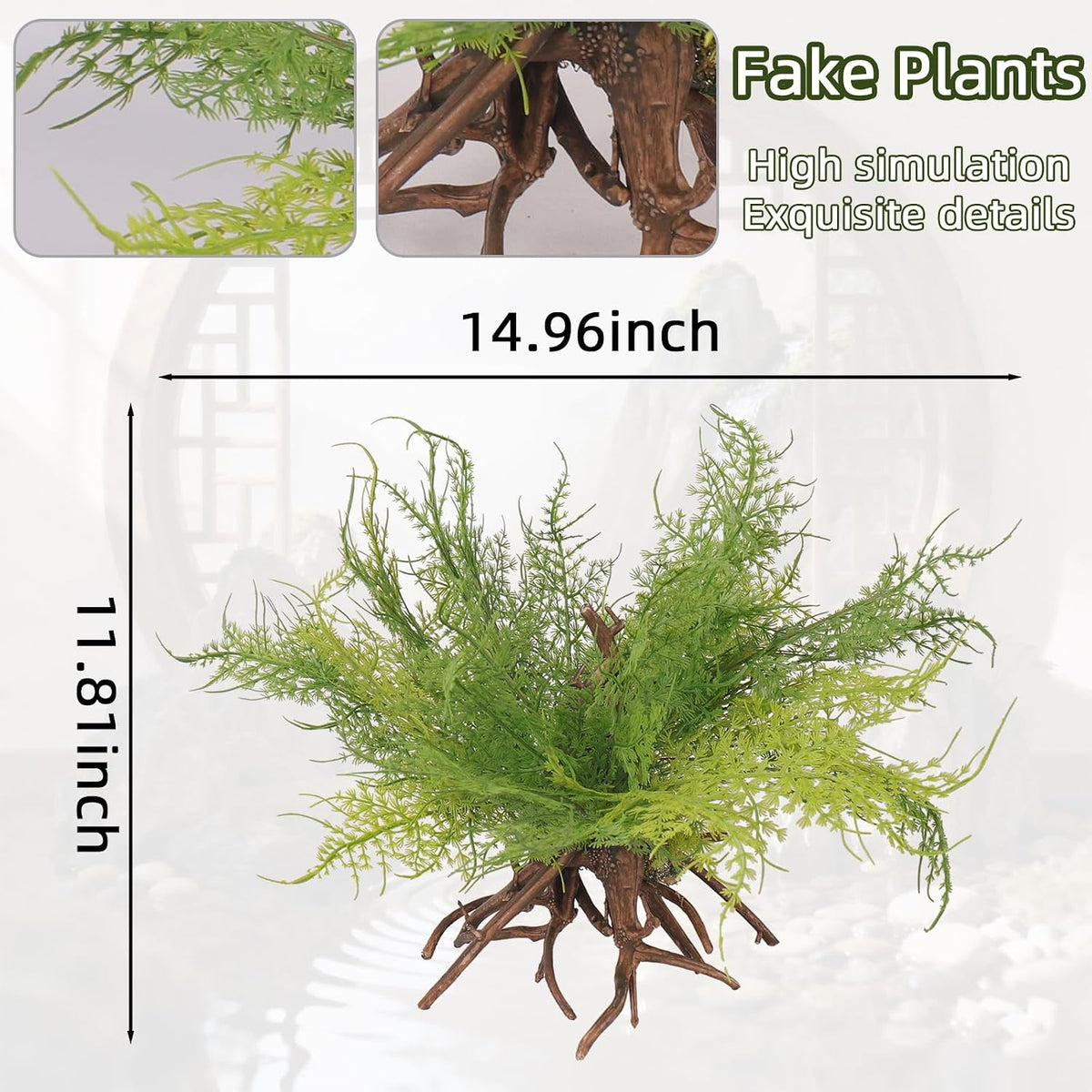 abzo fake plant artificial greenery potted plants, fake shown in use